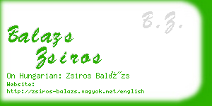 balazs zsiros business card